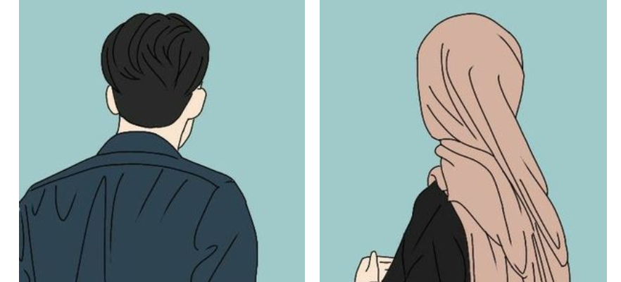 Profil WA Couple Mulsim keren pakai Hijab keren buat yang pengen nikah