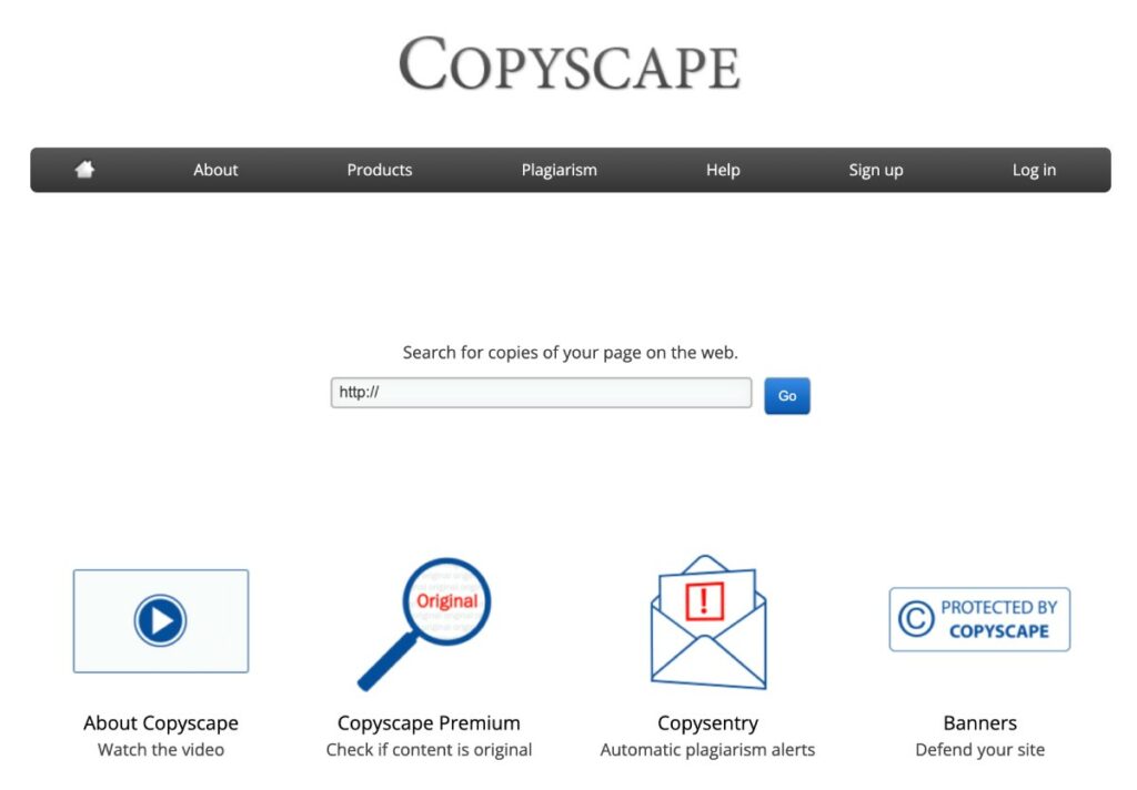 Website Cek Plagarisme dengan Copyscape
