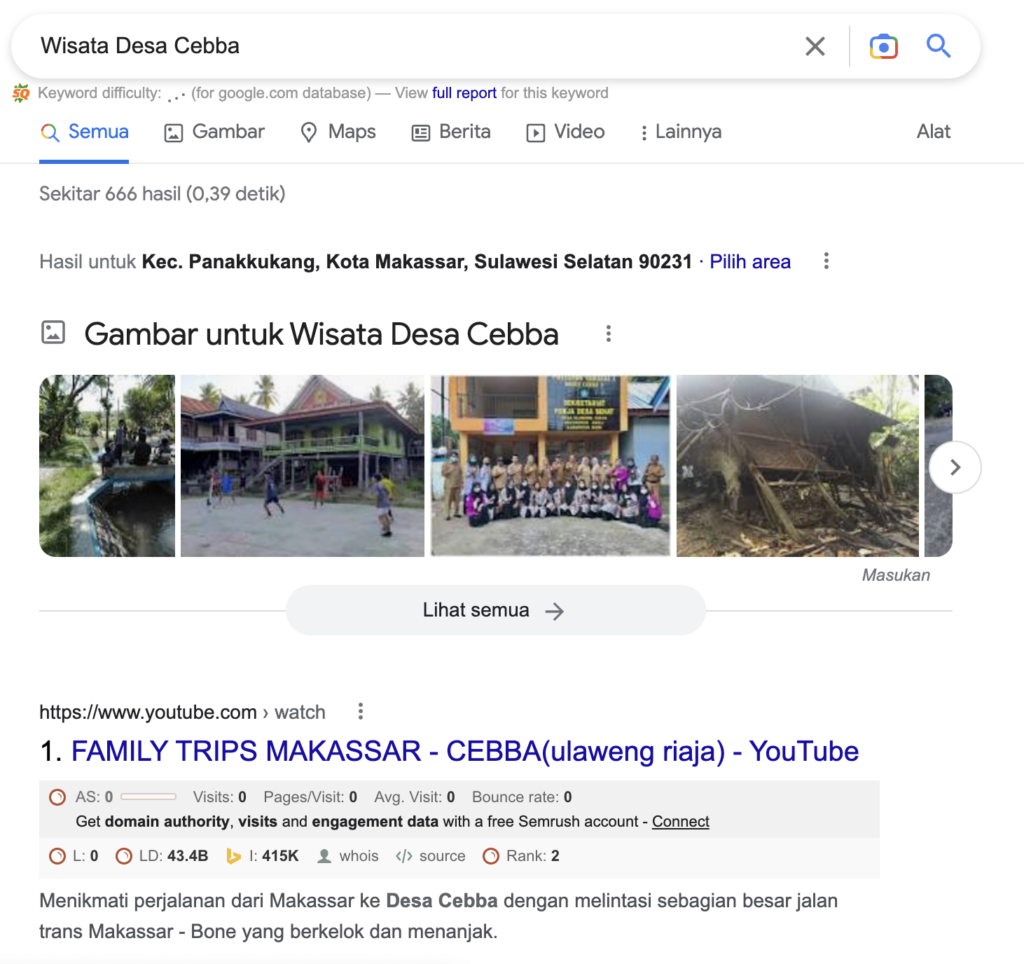 Kata Kunci Desa Wisata Cebba Kabupaten Bone