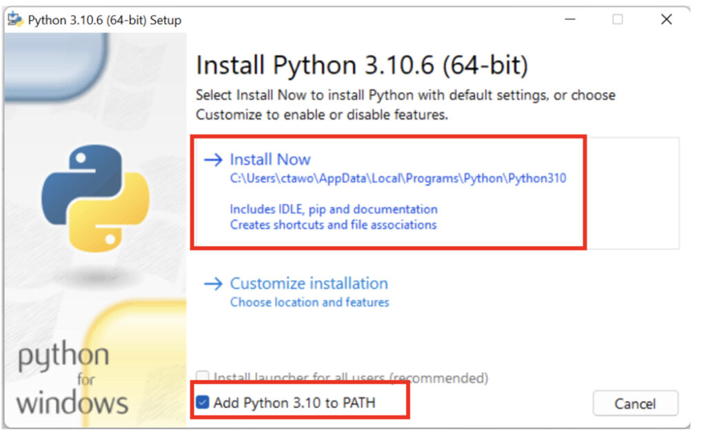 Lokasi Instal Phyton di Windows 64 Bit