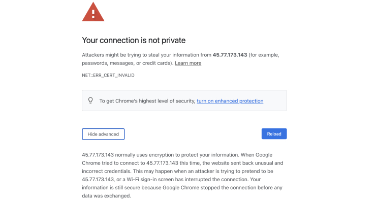 Cara mengakses situs tidak aman Your Connection is not private