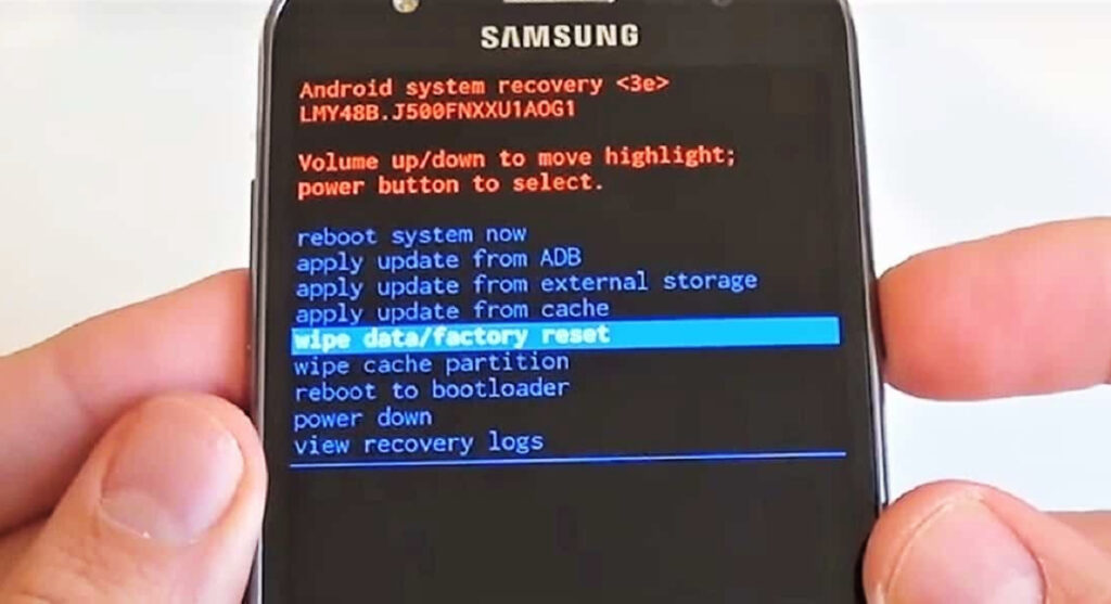 Menut Reset Factory HP Samsung Android dengan Menu Power Volume dan Home