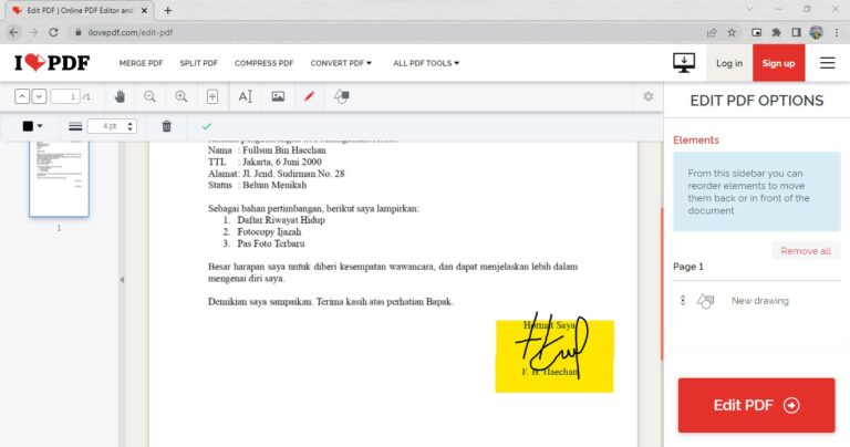 Cara Memasukkan Tanda Tangan Digital Di Pdf Secara Online Matamu