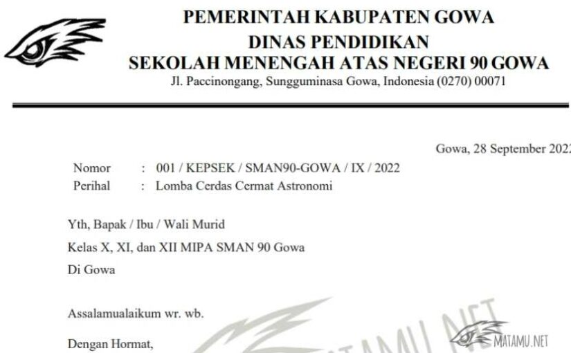 Surat dinas SMA