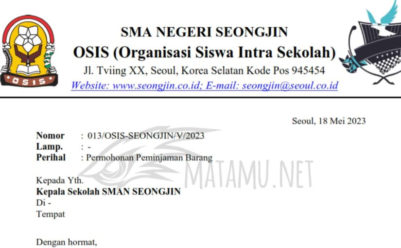 Download surat peminjaman alat